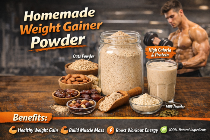Homemade Weight Gainer Remedy for Gym Boys to Build Muscle Fast