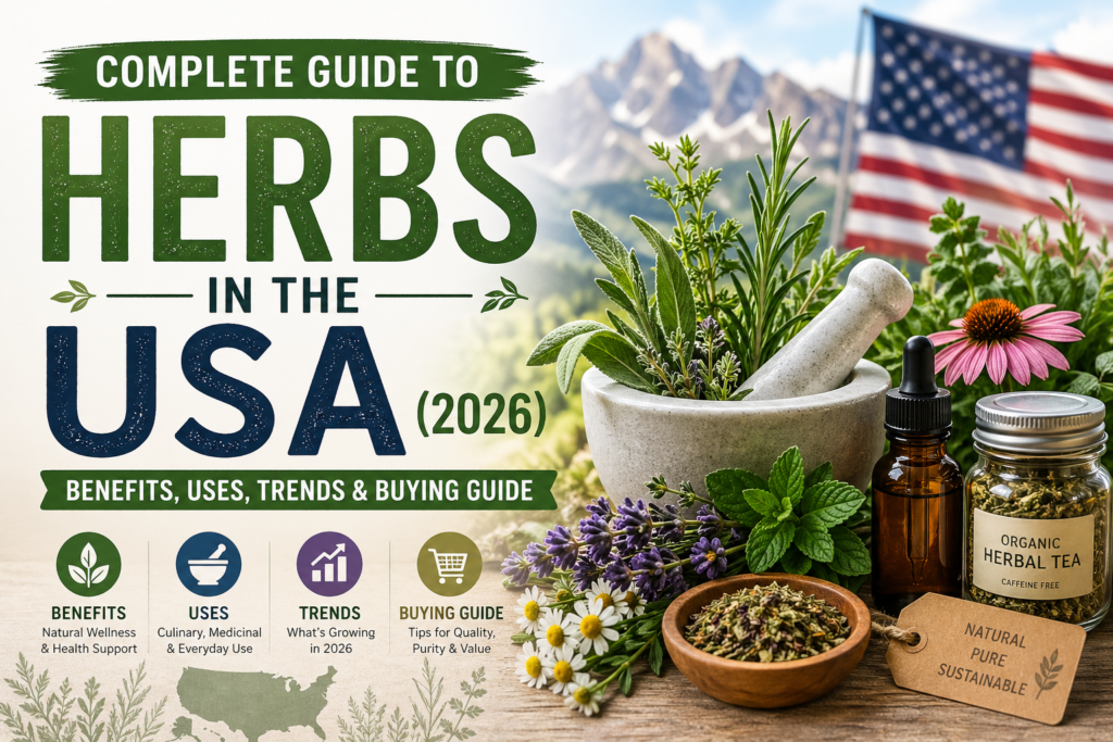 Health Guide Usa Complete Guide to Herbs in the USA (2026) – Benefits, Uses, Trends ...
