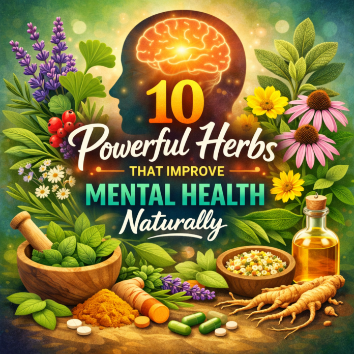 10 طاقتور جڑی بوٹیاں جو قدرتی طور پر ذہنی صحت کو بہتر بناتی ہیں
